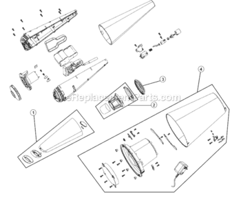 Page A Diagram and Parts List for M0212  Dirt Devil Hand Vacuum